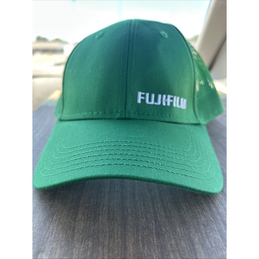 Vintage Fuji Film Green & White Mesh SnapBack Adjustable Ball Cap/Hat